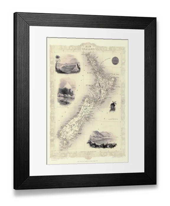Framed Print : New Zealand 1851 Framed Print : New Zealand 1851