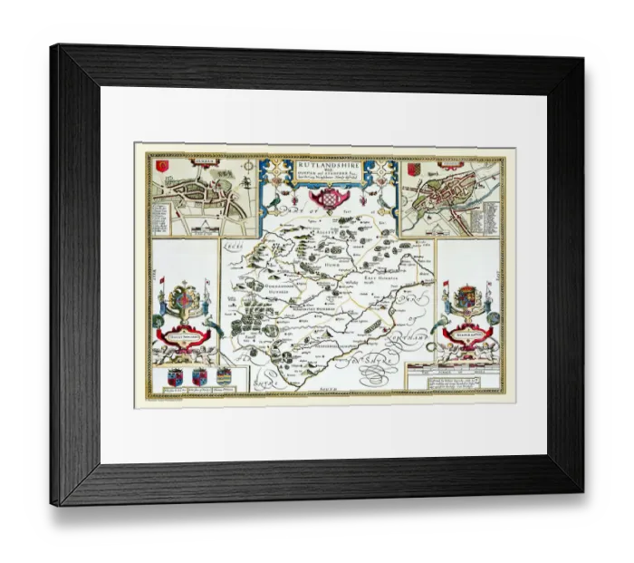 Framed Print : Old County Map of Rutlandshire 1611 by John Speed Framed Print : Old County Map of Rutlandshire 1611 by John Speed