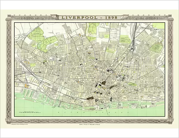 Old Map of Liverpool 1898 from the Royal Atlas by Bartholomew