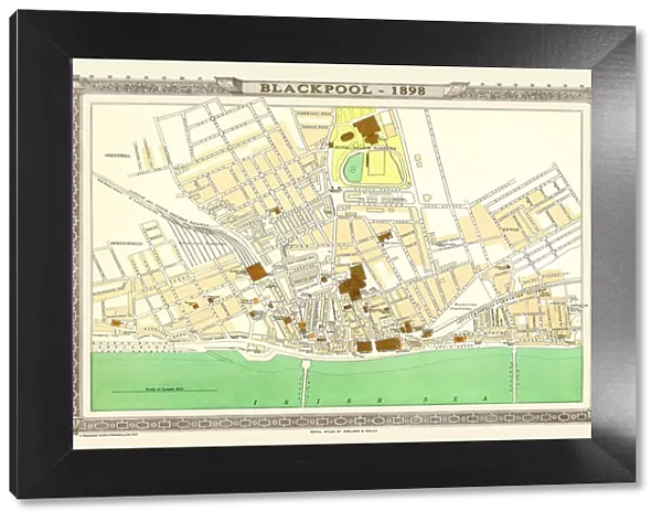 Old Map of Blackpool 1898 from the Royal Atlas by Bartholomew