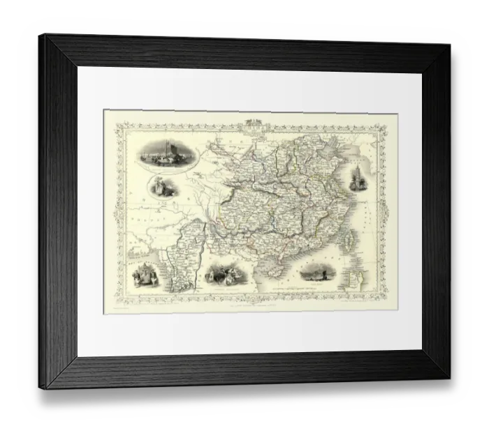 Framed Print : China & Burma 1851