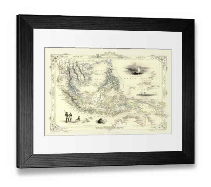Framed Print : Malay Archipelago, or East India Islands 1851 Framed Print : Malay Archipelago, or East India Islands 1851