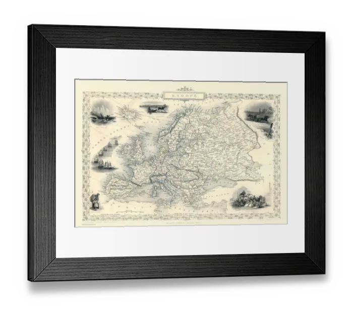 Framed Print : Europe 1851 Framed Print : Europe 1851
