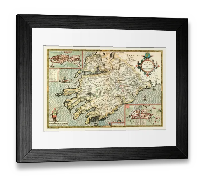 Framed Print : Old Map of The Province of Munster, Ireland 1611 by John Speed Framed Print : Old Map of The Province of Munster, Ireland 1611 by John Speed