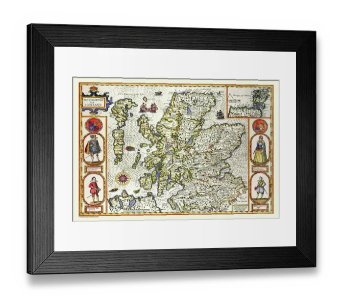 Framed Print : Old Map of Scotland 1611 by John Speed Framed Print : Old Map of Scotland 1611 by John Speed