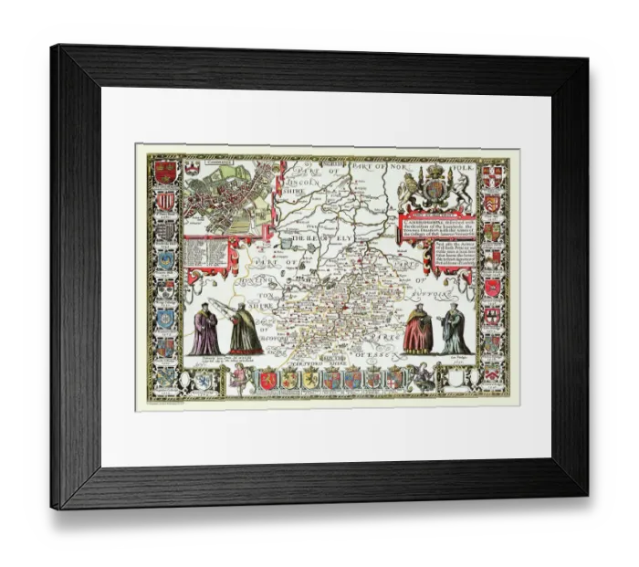Framed Print : Old County Map of Cambridgeshire 1611 by John Speed Framed Print : Old County Map of Cambridgeshire 1611 by John Speed