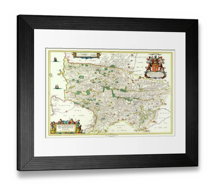 Framed Print : Old County Map of Kyle and Mid Ayrshire 1654 by johan Blaeu from the Atlas Novus Framed Print : Old County Map of Kyle and Mid Ayrshire 1654 by johan Blaeu from the Atlas Novus