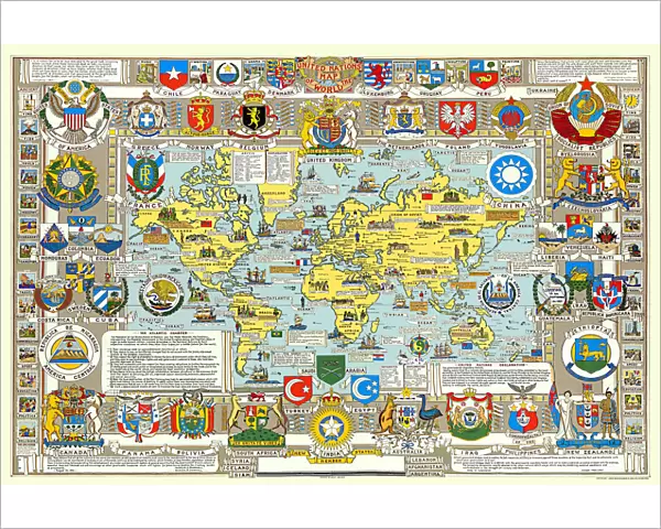 United Nations Map of The World 1948