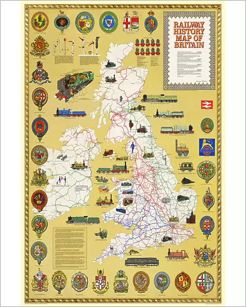 Pictorial History Railway Map of Britain