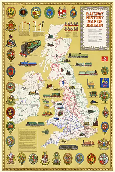 Pictorial History Railway Map of Britain