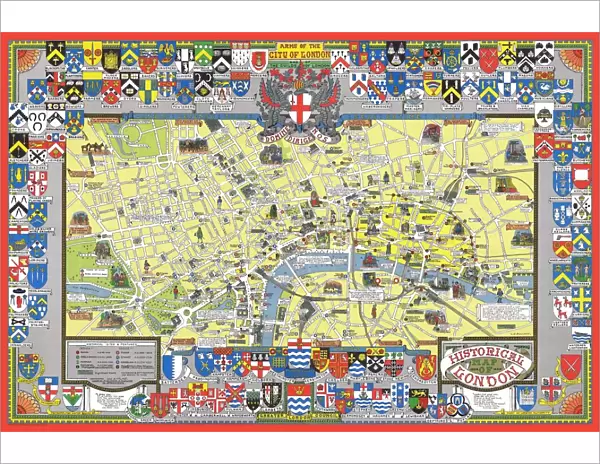 Pictorial History Map of London 1971