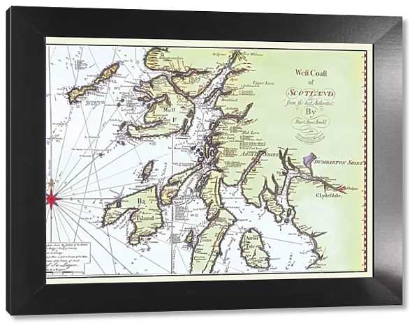 Early Coastal Survey Map of The West Coast of Scotland 1796