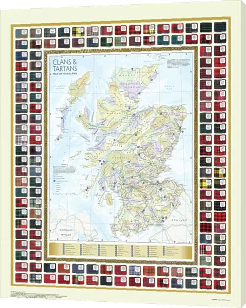 Map of the Clans and Tartans of Scotland