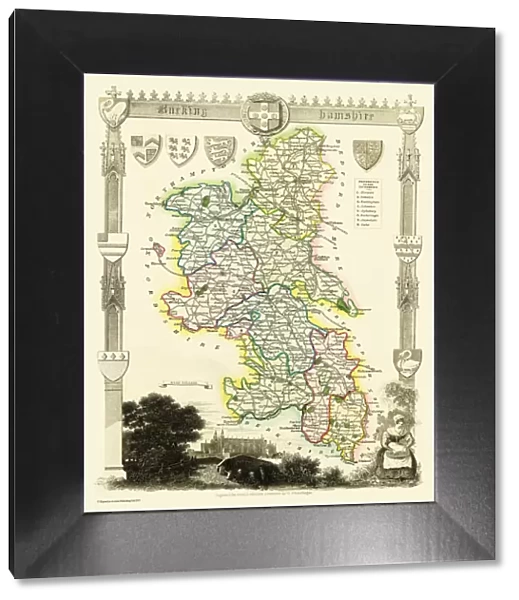 Old County Map of Buckinghamshire 1836 by Thomas Moule