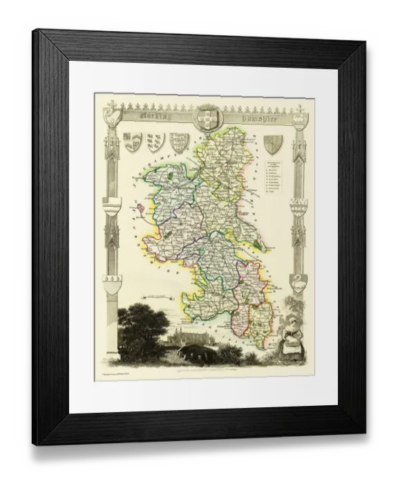 Framed Print : Old County Map of Buckinghamshire 1836 by Thomas Moule Framed Print : Old County Map of Buckinghamshire 1836 by Thomas Moule