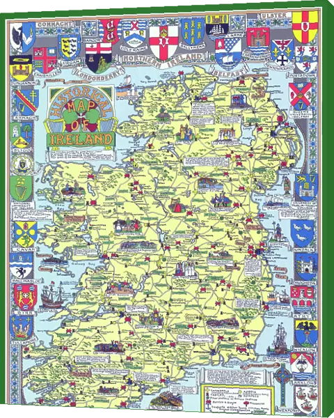 Pictorial History Map of Ireland 1963