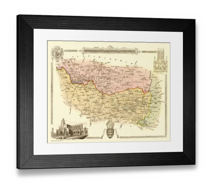 Framed Print : Old Map of the Environs of Bath and Bristol 1836 by Thomas Moule Framed Print : Old Map of the Environs of Bath and Bristol 1836 by Thomas Moule