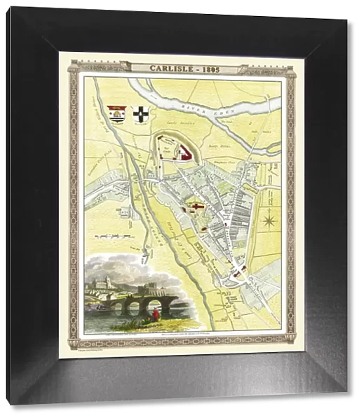 Old Map of Carlisle 1805 by Cole and Roper