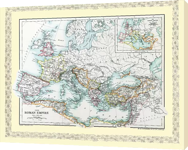 Map of Europe as it appeared in Roman Times circa AD 350