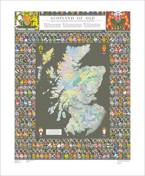 The Historic Map of Scotland 'Scotland of Old'