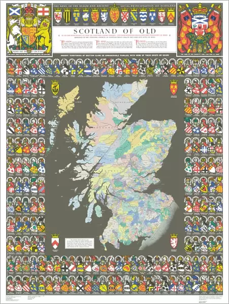 The Historic Map of Scotland 'Scotland of Old'