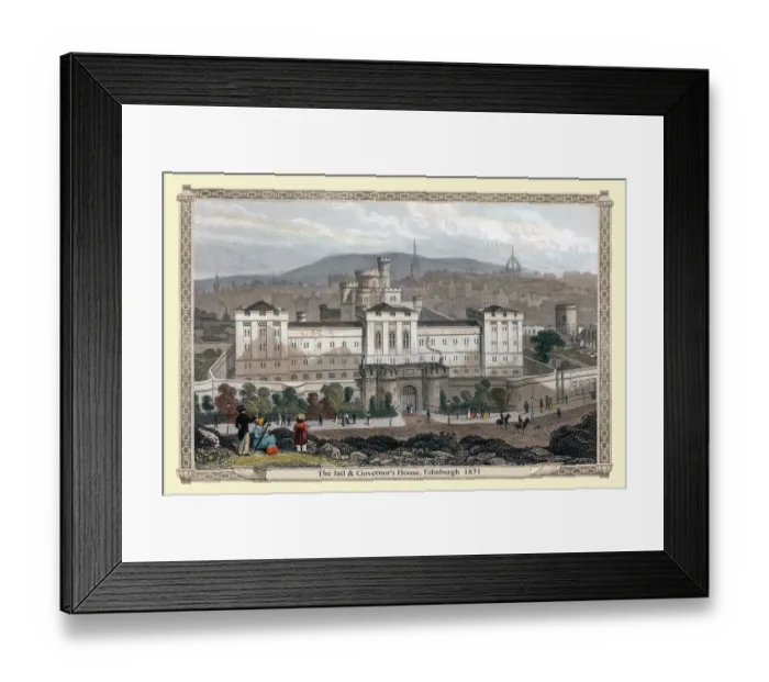 Framed Print : The New Jail from Calton Hill, Edinburgh 1831 Framed Print : The New Jail from Calton Hill, Edinburgh 1831