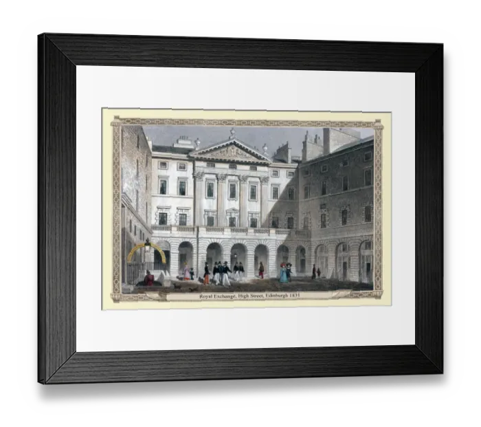 Framed Print : Royal Exchange, High Street, Edinburgh 1831 Framed Print : Royal Exchange, High Street, Edinburgh 1831