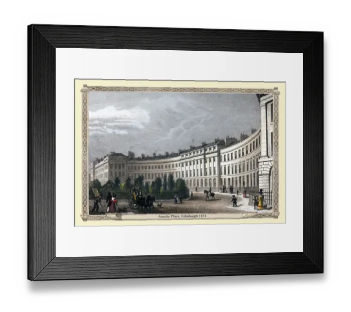 Framed Print : Ainslie Place Edinburgh 1831