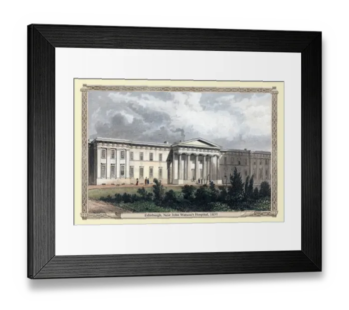 Framed Print : Edinburgh, New John Watsons Hospital, 1831 Framed Print : Edinburgh, New John Watsons Hospital, 1831