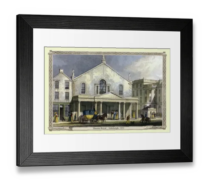 Framed Print : Theatre Royal, Edinburgh, 1831 Framed Print : Theatre Royal, Edinburgh, 1831