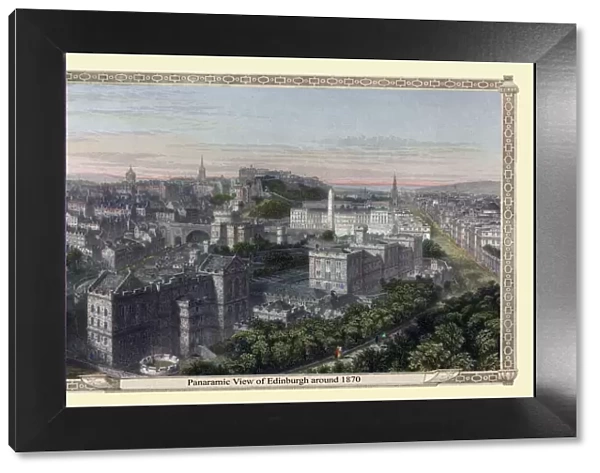 Panaramic View of Edinburgh around 1870