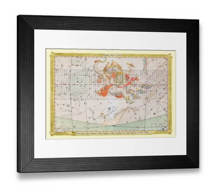 Framed Print : Signs of the Zodiac in Early Color by John Bevis ÔÇô Gemini ÔÇô May 21 ÔÇô June 20 Framed Print : Signs of the Zodiac in Early Color by John Bevis ÔÇô Gemini ÔÇô May 21 ÔÇô June 20