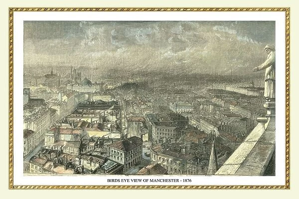 Bird's Eye View of Manchester from the New Town Hall Tower 1876