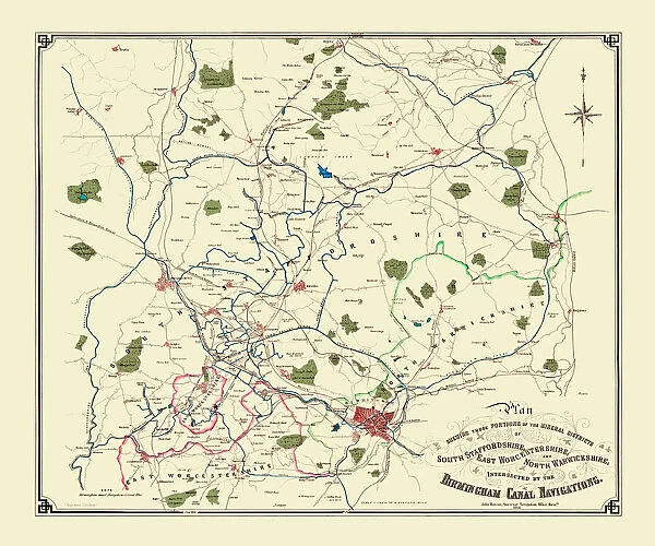 John Hancox's Map of the Birmingham Canal Navigations 1864