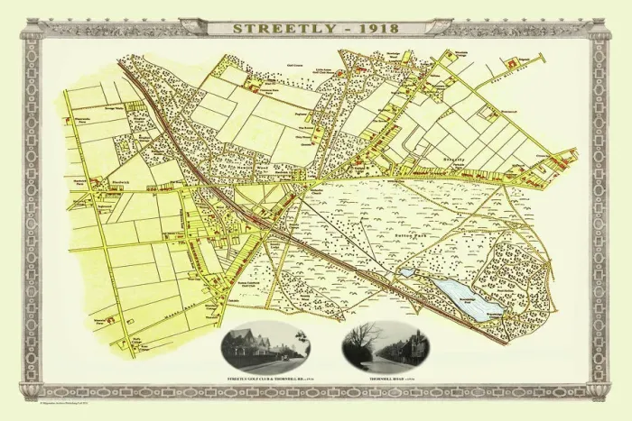 Framed Print : Old Map of the Village of Streetly near Sutton Coldfield 1918 Framed Print : Old Map of the Village of Streetly near Sutton Coldfield 1918