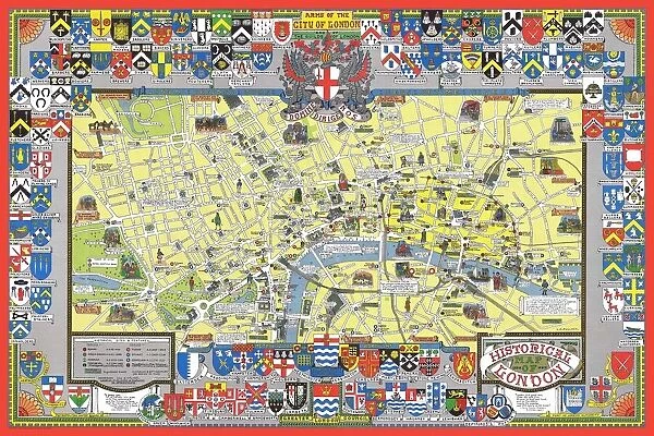 Pictorial History Map of London 1971