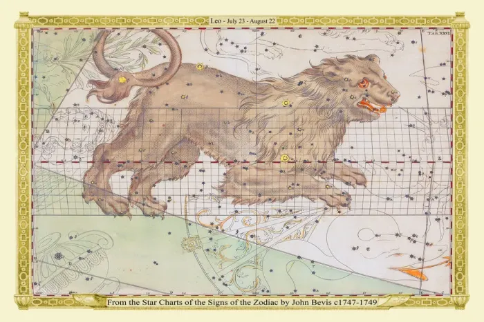 Framed Print : Signs of the Zodiac in Early Color by John Bevis ÔÇô Leo ÔÇô July 23 ÔÇô August 22 Framed Print : Signs of the Zodiac in Early Color by John Bevis ÔÇô Leo ÔÇô July 23 ÔÇô August 22