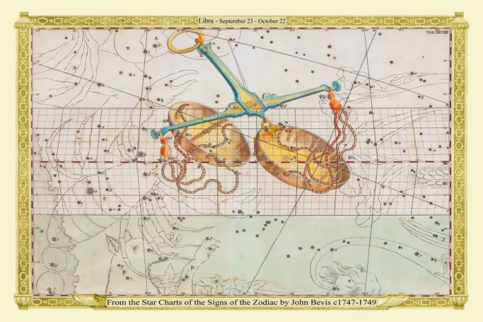 Framed Print : Signs of the Zodiac in Early Color by John Bevis ÔÇô Libra ÔÇô September 23 ÔÇô October 22 Framed Print : Signs of the Zodiac in Early Color by John Bevis ÔÇô Libra ÔÇô September 23 ÔÇô October 22
