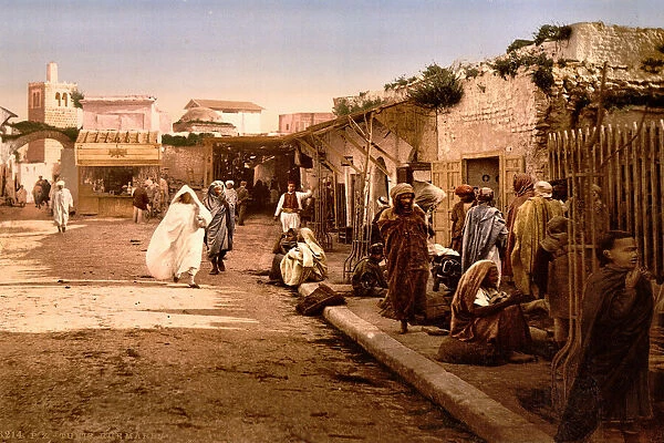 View of Arab Market at Blidah, Algeria c1890