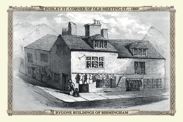 View of Old Buildings on the corner of Dudley Street and Old Meeting Street 1869