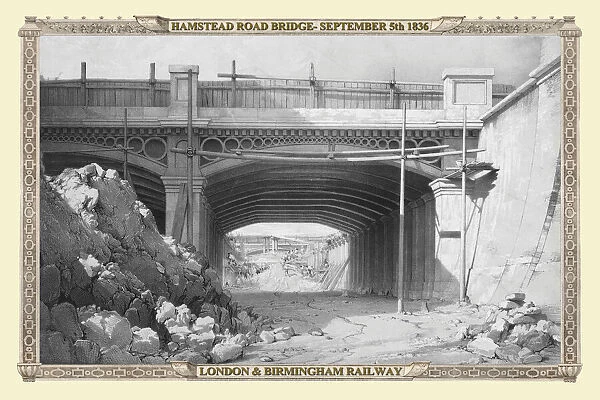 Views on the London to Birmingham Railway - Hamstead Road Bridge 1836
