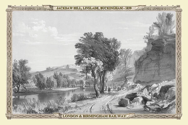 Views on the London to Birmingham Railway - Jackdaw Hill at Linslade 1839