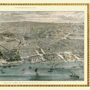 Birds Eye View of Liverpool In 1886