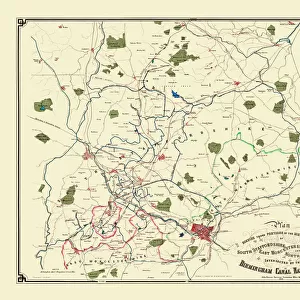 John Hancoxs Map of the Birmingham Canal Navigations 1864
