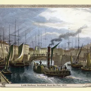 Leith Harbour near Edinburgh Scotland, from the Pier 1831