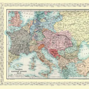 Map of Central Europe and Eastern Europe as it appeared between AD 1863 and AD 1897