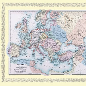 Map of Europe showing how it appeared in the year AD 1360