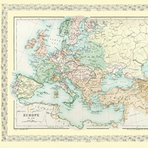Map of Europe showing how it appeared in the year AD 1740