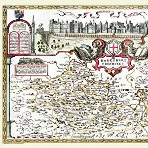 Old County Map of Berkshire 1611 by John Speed