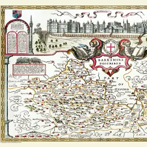 Old County Map of Berkshire 1611 by John Speed